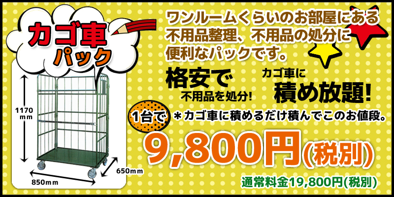 ◆◆カゴ車パック＜9、800円税別＞